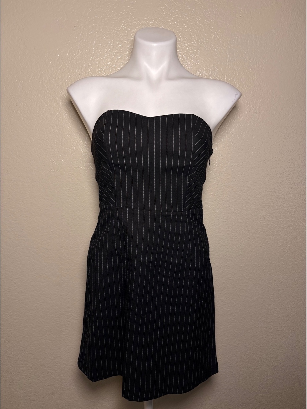 Y2K Forever 21 Scene Pinstripe Strapless Mini Dress #13